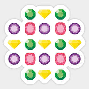 pattern gems Sticker